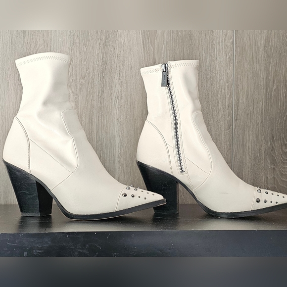 Michael Kors Dover Studded Leather Heeled Booties - Picture 1 of 5